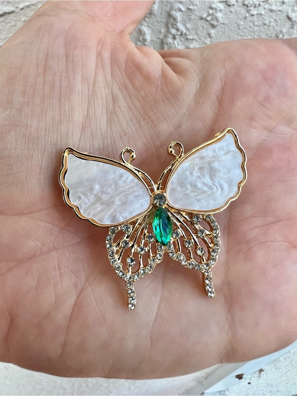 Fairycore Whimsy Butterfly Jewel Rhinestone Bling Brooch